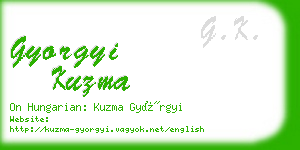 gyorgyi kuzma business card